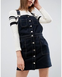 Robe en denim noire Asos