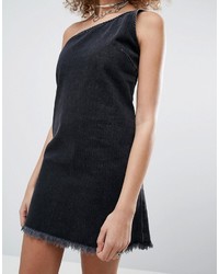 Robe en denim noire Asos