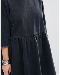 Robe en denim noire Asos