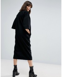 Robe en denim noire Asos