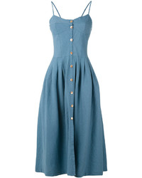 Robe en denim plissée bleu clair Forte Forte