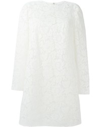 Robe en dentelle à fleurs blanche Valentino