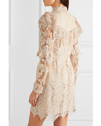 Robe en dentelle beige Anna Sui