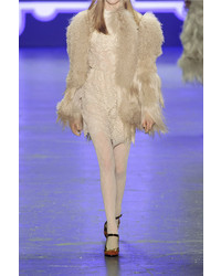 Robe en dentelle beige Anna Sui