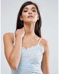 Robe en dentelle bleu clair Aijek