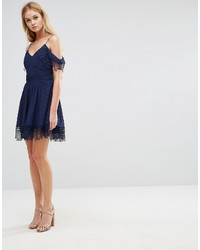 Robe en dentelle bleu marine Whistles