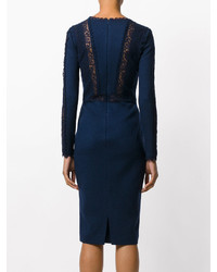 Robe en dentelle bleu marine Ermanno Scervino