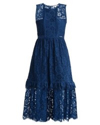 Robe en dentelle bleu marine Whistles