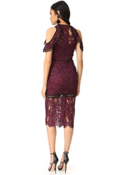 Robe en dentelle bordeaux Alexis