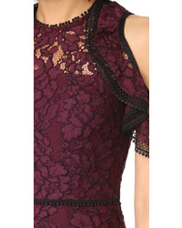 Robe en dentelle bordeaux Alexis