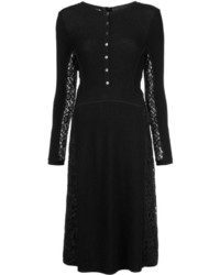 Robe en dentelle en tricot noire