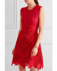 Robe en dentelle en tricot rouge Antonio Berardi