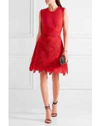 Robe en dentelle en tricot rouge Antonio Berardi