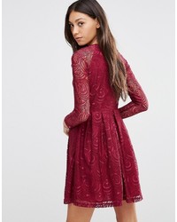 Robe en dentelle fuchsia Traffic People