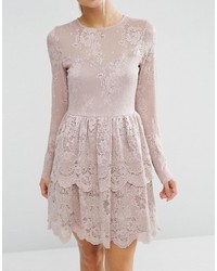 Robe en dentelle grise Asos