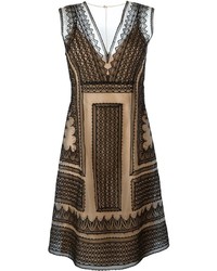 Robe en dentelle noire Alberta Ferretti