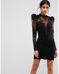 Robe en dentelle noire Asos