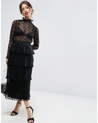 Robe en dentelle noire Asos