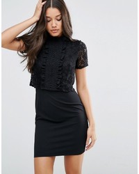 Robe en dentelle noire Asos