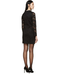 Robe en dentelle noire Saint Laurent