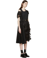 Robe en dentelle noire Sacai