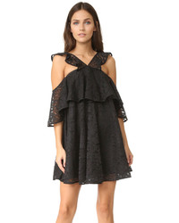 Robe en dentelle noire Cynthia Rowley