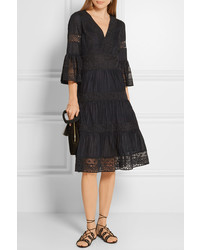 Robe en dentelle noire Temperley London