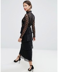 Robe en dentelle noire Asos