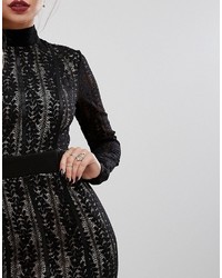 Robe en dentelle noire PrettyLittleThing