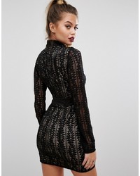 Robe en dentelle noire PrettyLittleThing