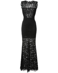 Robe en dentelle noire Rachel Zoe