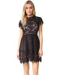 Robe en dentelle noire Rebecca Taylor