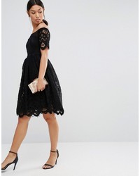 Robe en dentelle noire Boohoo