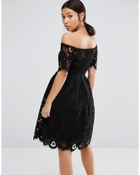 Robe en dentelle noire Boohoo