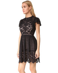 Robe en dentelle noire Rebecca Taylor