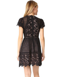 Robe en dentelle noire Rebecca Taylor