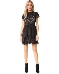 Robe en dentelle noire Rebecca Taylor