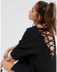 Robe en dentelle noire Asos