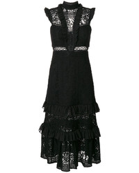 Robe en dentelle noire Three floor