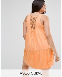 Robe en dentelle orange Asos