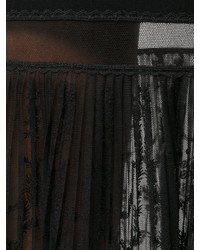 Robe en dentelle plissée noire Stella McCartney
