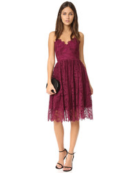 Robe en dentelle pourpre foncé Zac Posen