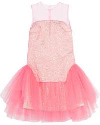 Robe en dentelle rose DELPOZO