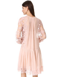 Robe en dentelle rose Zimmermann