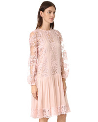 Robe en dentelle rose Zimmermann