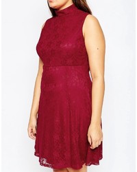 Robe en dentelle rouge Asos