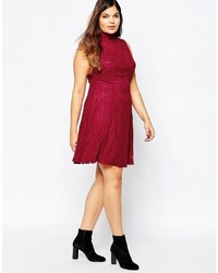 Robe en dentelle rouge Asos