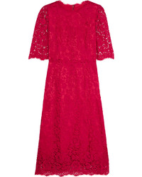 Robe en dentelle rouge Dolce & Gabbana