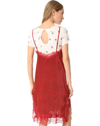 Robe en dentelle rouge Free People