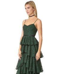 Robe en dentelle vert foncé Cynthia Rowley